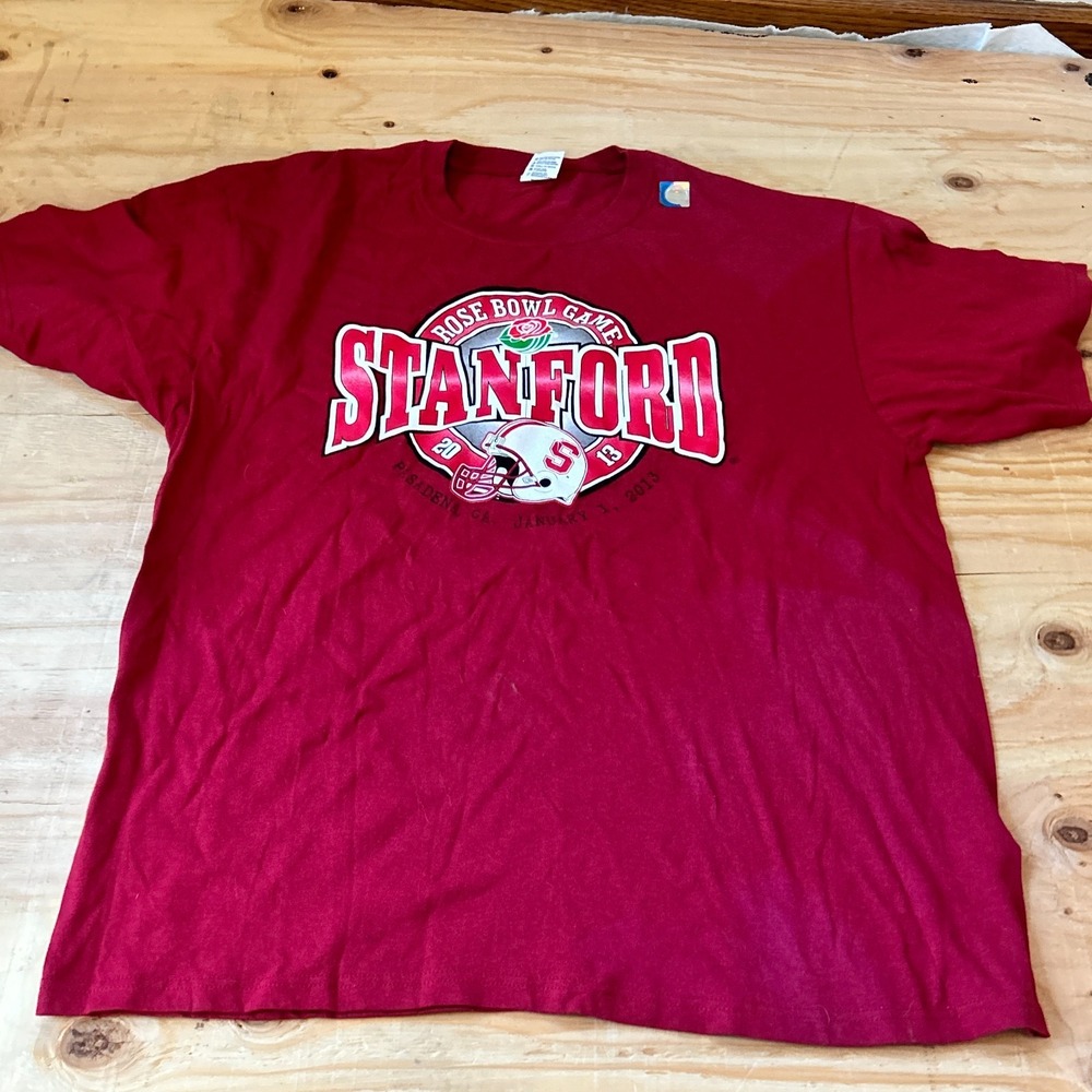 Rose Bowl Stanford Cardinals 2013 Mens Short Sleeve T Shirt Size XL Red NWOT